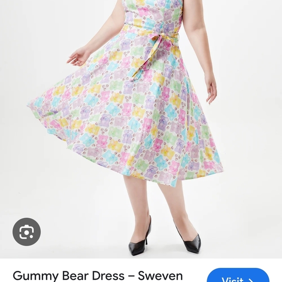 MISS LULO Gummy Bear Multicolor Dress, Large - Picture 3 of 12